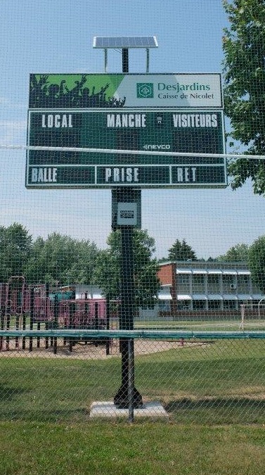 Pointage Pro presents  Baseball  Nevco scoreboards, based on the requirements of each league.