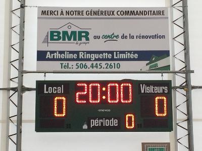 Tableau indicateur de hockey 4755 (8' x 3') - Municipalité de Ste-Anne-de-Madawaska, NB